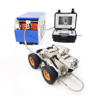 Caméra de surveillance HD pour canalisations d'égouts 360° °   Robot d'inspection PTZ HD étanche IP68 avec écran LCD de 12 pouces pour l'inspection des canalisations