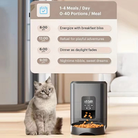 Distributeur automatique de nourriture pour chiens et chats, design moderne et luxueux en plastique, 2L, commande par bouton/application WIFI, écran tactile, design solide