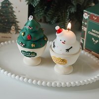 Bougies parfumées fantaisie faites à la main en gros pour fêtes de Noël, décorations de maison en forme de Père Noël, bonhomme de neige et sapin, cadeaux de festival