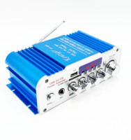 HY-803 MAVİ Dijital Tasarımlı Mini Araç Güç Amplifikatörü MP3 Çalarlı EV AMPLİFİKATÖRÜ