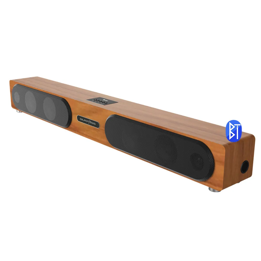 Système de musique d'arrière-plan rectangulaire, Audio de Home cinéma, avec amplificateur HI-FI, barre de son, couleur bleue