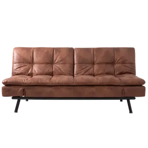 Nisco Home Furniture Braço ajustável Mão dobrável couro sofá cama