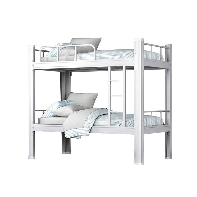 Best Selling Modern Steel Bunk Bed with Desk Black Frame Durable Double Deck for School Hospital Hotel Bedroom Apartment Use
