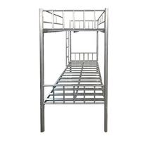 Lit simple moderne en métal, cadre en fer et acier, mobilier de maison et d'appartement, lit superposé économique pour travailleurs