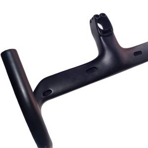Guidon de <span class=keywords><strong>vélo</strong></span> en Fiber de carbone <span class=keywords><strong>noir</strong></span> mat haut de gamme, guidon intégré pour vtt - Product Image 2