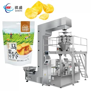 Automatic Potato Chip Puffed Food Doypack Bag Multi Head Weighing Filling Packing Machine Snack Pouch Seal Packaging Machine