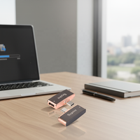 Flash Drive Enkripsi USB 3.0/Micro USB dari Paduan Seng Grosir dengan Logo Kustom 32GB Garansi 2 Tahun Produk Bisnis Baru