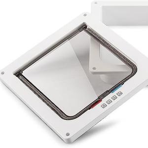 <span class=keywords><strong>Porte</strong></span> coulissante pour chat et petit chien à 4 verrous, pour portes en bois, métal ou verre, avec haute visibilité et caractéristiques de lit intégré - Product Image 2