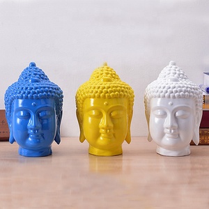 Escultura de Buda de resina de Color personalizado, estatua de Cabeza de Buda que ríe en <span class=keywords><strong>3d</strong></span>, a la venta - Product Image 2