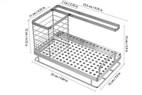 Support de rangement adhésif sans perçage en acier inoxydable chromé pour évier de cuisine, porte-éponge pour évier