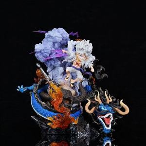 Offre Spéciale – Figurines d'action lumineuses de 21 cm <span class=keywords><strong>One</strong></span> <span class=keywords><strong>Piece</strong></span> : Nika Luffy vs <span class=keywords><strong>Kaido</strong></span> la Bête – Modèles de dessin animé en résine Threel Studio avec éclairage - Product Image 3
