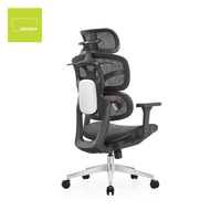 Chaise de bureau ergonomique moderne et confortable en maille, dossier haut, avec soutien lombaire – Offre spéciale