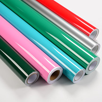 Vinilo Adhesivo de PVC de Fácil Corte, Rollos de Vinilo Brillante de Colores, Vinilo Autoadhesivo para Plotter de Corte, Venta Directa de Fábrica