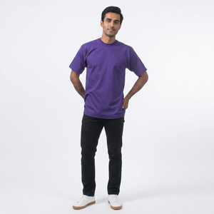 Meilleurs fabricants de vêtements – T-shirt homme en coton peigné 100 %, coupe ample, sérigraphié sur mesure, haute qualité - Product Image 1
