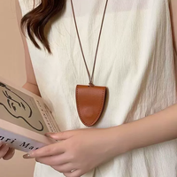 Pochette à lunettes créative en cuir PU, accessoire de cou multifonctionnel pour voyage, accessoire de pull d'hiver