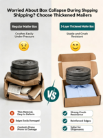 Boîte d'expédition en carton ondulé kraft avec logo personnalisé, plusieurs tailles en stock, boîte robuste pour l'e-commerce, emballage pour l'expédition