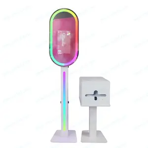 Neuankömmling 13,3-Zoll-LCD-Touchscreen-Selfie mit RGB-LED-Licht auf dem Basis-Photo booth-Kiosk mit Fernbedienung