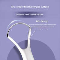 Grattoir à langue en acier inoxydable, antibactérien, avec poignée ergonomique, nettoyeur de langue pour adultes, réduit la mauvaise haleine, hygiène buccale à domicile, OEM