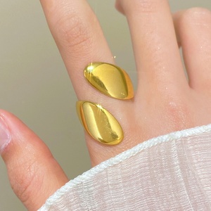 Anillos Ajustables de Joyería en Acero Inoxidable Bañado en Oro de 18K para Mujer, Anillo de Oro 18K Original y Moderno - Product Image 6
