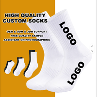 Chaussettes de sport en coton personnalisées avec logo, vente en gros, haute élasticité, respirantes, pour la course à pied et l'entraînement, pour hommes et femmes adultes, toutes saisons