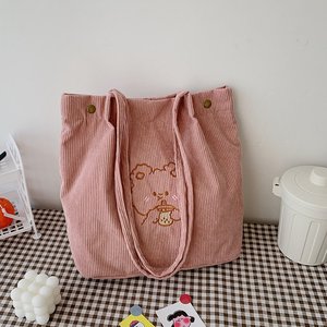 Nuova Borsa Shopping Grande Capacità, Borsa a Tracolla <span class=keywords><strong>Messenger</strong></span>, Borsa a Spalla in Corduroy - Product Image 6