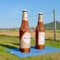 Bouteille géante gonflable personnalisée pour la promotion de la marque, bouteille de boisson gonflable pour la publicité, canette gonflable pour la promotion