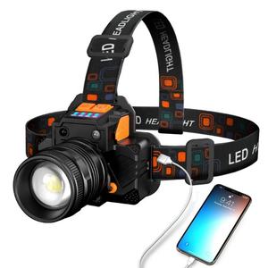 Linternas Frontales LED Impermeables para Correr, Acampar, Emergencias y Senderismo, Color Rojo, Venta al Por Mayor - Product Image 1