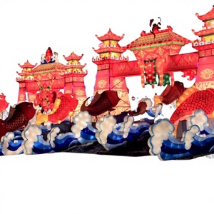 โคมไฟแสดงแสงสี 3 มิติ ขนาดใหญ่ กันน้ำ สำหรับงานเทศกาล ใช้ในสวนสนุก งานแสดงสินค้า งานดิวาลี และงานวันขอบคุณพระเจ้า ใช้พลังงานจากแบตเตอรี่ - Product Image 1