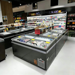 Congélateur horizontal grande capacité pour supermarché, vitrine combinée sans givre pour glaces et raviolis - Product Image 6