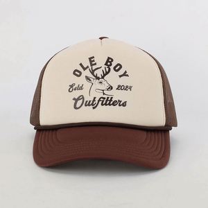 Gorra de béisbol personalizada al por mayor con estampado de personajes, unisex, deportiva, tipo camionero, de 5 paneles, con visera curva, de malla y espuma, para playa y pesca. - Product Image 2