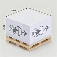 Bloc-notes adhésifs personnalisés avec logo, promotion commerciale, impression sur quatre faces, blocs de papier, blocs de mémo avec palette en bois