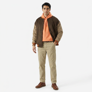 Veste de baseball universitaire pour homme, 100% coton respirant, design personnalisé, logo frontal, haute qualité, prix de gros usine - Product Image 1