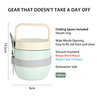 Thermos isotherme en acier inoxydable 304 de 500 ml, maintien au chaud 12-24 heures, écologique, portable, compatible eau bouillante, design minimaliste