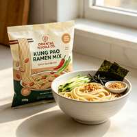 OEM 200g Kung Pao Flavor Ramen Noodles 3 Min Cook Instant Halal Bulk Pack for Africa Mideast