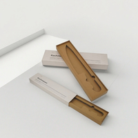 Boîte cadeau personnalisée en carton pour ensemble de couteaux de cuisine, tiroir coulissant avec gaufrage et revêtement UV pour articles de bar à boisson