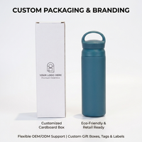 Kingze Impression Personnalisée Portable 350ml 500ml Flacon à Vide en Acier Inoxydable Tasse de Voyage Isolée Gobelet à Café pour Usage Extérieur