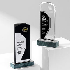 Vente chaude de haute qualité Récompenses médailles plaques créatif <span class=keywords><strong>marbre</strong></span> Cristal trophées haut de gamme trophées personnalisés - Product Image 3