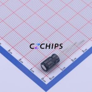 Condensateur électrolytique en aluminium à montage traversant 03EC0728, composant à montage traversant THT, D6.3xL12mm 100uF 20% 25V 140mA-120Hz - Product Image 2