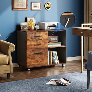 Hiện đại công nghiệp-phong cách ba-ngăn kéo side-mở Tủ hồ sơ <span class=keywords><strong>USB</strong></span> sạc cổng máy in đứng cho nhà văn phòng khách sạn sống - Product Image 3