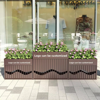 Pot Bunga Luar Ruangan Kustom, Pot Bunga, Bedeng Bunga, Palung Bunga Persegi Panjang, Kantor Penjualan, Plaza, Model Desain Modern