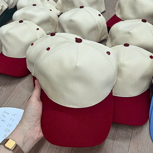 Gorra Personalizada de 5 Paneles, Gorras de Béisbol Lisas con Etiqueta Tejida, Gorras de Béisbol con Visera Curva, Gorras de Tela de Algodón Sin Estructura para Hombre y Mujer - Product Image 4