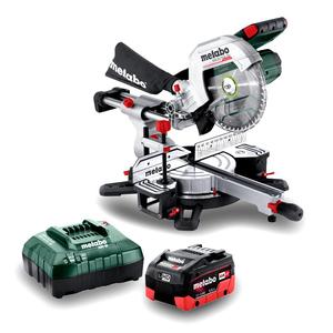 ALL AUTHENTIC Mettabos 18V 5.5Ah 254mm Cordless Brushless Slide Compound Mitre <b>Saw</b> Kit - Product Image 1