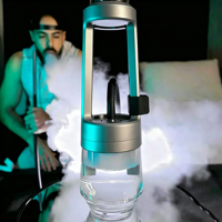Chicha haut de gamme QUASAR en métal givré avec un design unique, écologique et durable, ensemble complet.