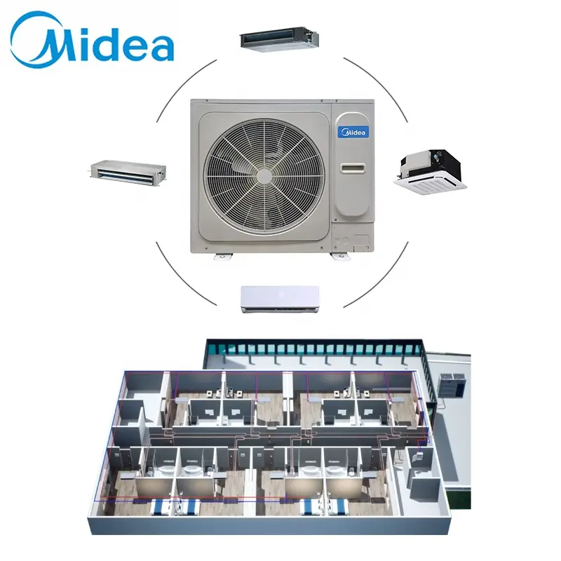 Midea Media 12kW breiter Betriebs bereich Smart Split Klimaanlage Gewerbe zonen Mini VRV AC-Geräte Klimaanlage