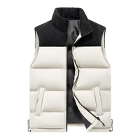 Gilet matelassé unisexe personnalisé avec logo, coupe-vent et imperméable, col montant, sans manches, rembourré, pour le travail, vente en gros