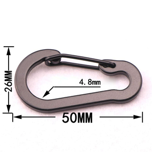 Moschettone da Arrampicata in Lega di Alluminio Nero Opaco di Alta Qualità, Forma Ovale Piatta da 2 Pollici, con Logo Personalizzato - Product Image 2