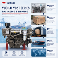 Moteur diesel marin YUCHAI YC6T400C, haute fiabilité, rendement efficace pour les bateaux de pêche, les navires de travail et les navires de transport côtier