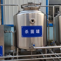 Petit réservoir vertical de pasteurisation du lait, haute productivité 100L/h, pasteurisateur automatique de liquide pour tartelettes aux œufs