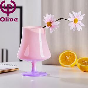 Barra de regalo 450ML 15OZ soplado a mano beber Vintage esmerilado puesta de sol Copa gradiente colorido <span class=keywords><strong>cristal</strong></span> con patas chupito Brandy Snifter - Product Image 4