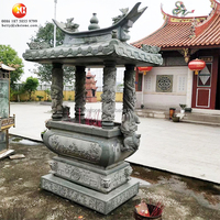 Brûle-encens et encensoir en pierre de granit naturelle verte du temple taoïste de Chine, XIANG LU, à vendre